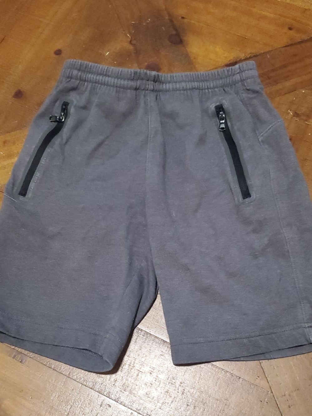 Old Navy Charcoal Gray Kids Zip-Pocket Athletic Shorts